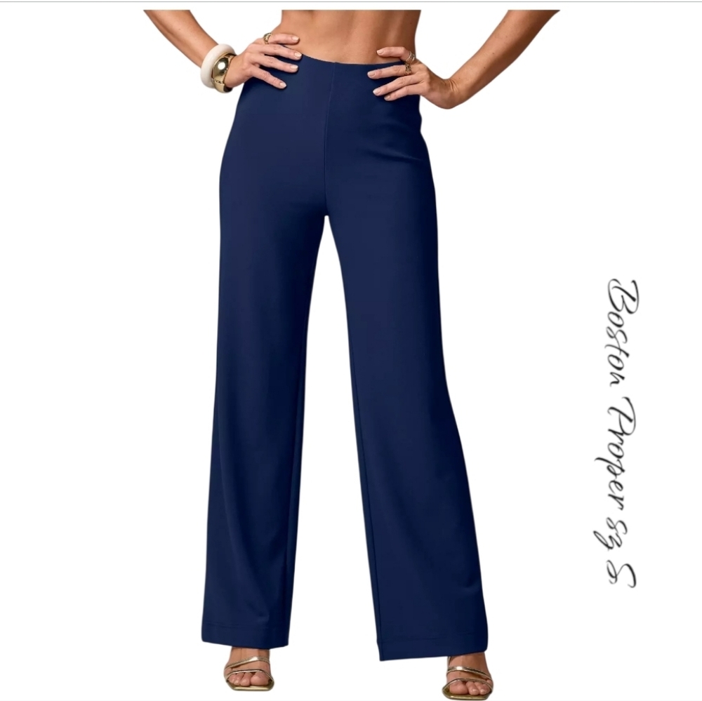Boston Proper Beyond Travel High Rise Palazzo Pant Sz S
